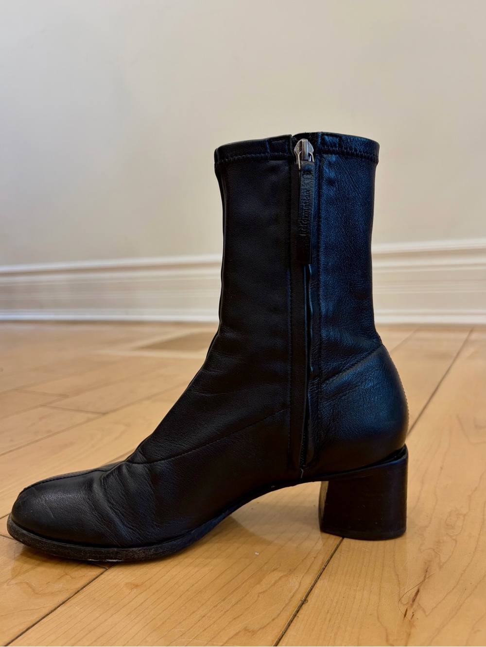 Reformation Black Soft Leather Ankle Boots - Picture 7 of 11